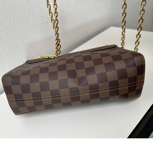 Louis Vuitton Damier Ebene Vavin PM Shoulder Bag – Black Leather & Brown Canvas - Picture 8 of 16